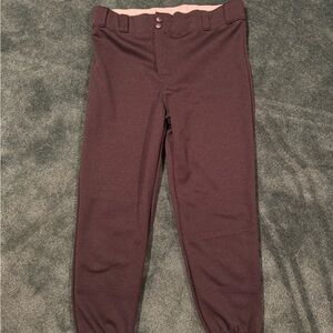 Rawlings Black Baseball Pants with belt loops Comfortable